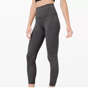 Lululemon Align Leggings 25” High Rise Nulu 7/8 Heathered Black Size 8